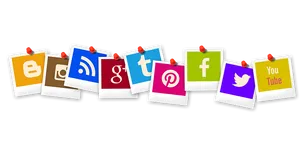 Social Media Icons Pinned