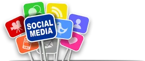 Social Media Icons Popping Out