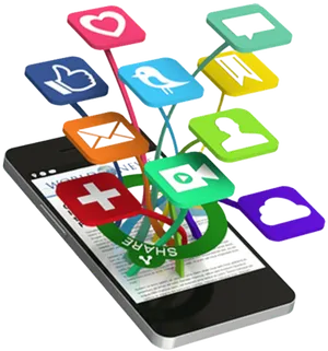 Social Media Icons Smartphone