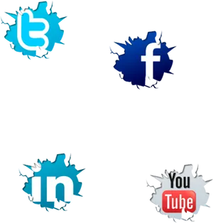 Social Media Icons Splatter Design