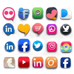 Social Media Icons With Names PNG 05252024