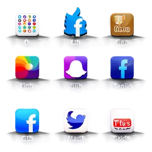 Social Media Icons With Names PNG 92
