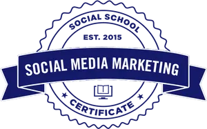 Social Media Marketing Certificate Seal PNG image