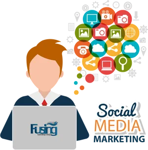 Social Media Marketing Professional Illustration