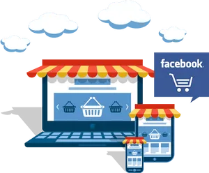 Social Media Online Shopping Concept