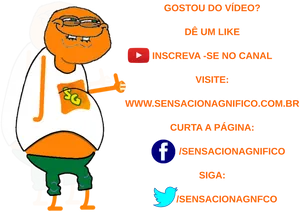 Social Media Promotion Cartoon Character PNG