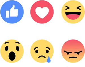 Social_ Media_ Reaction_ Icons_ Set PNG image