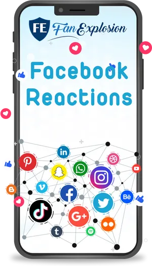 Social Media Reactions Explosion PNG image