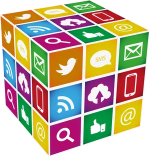 Social Media Rubiks Cube PNG image