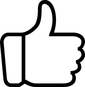 Social Media Thumb Up Icon PNG image