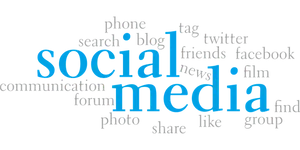 Social Media Word Cloud PNG image