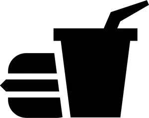 Soda Cup Silhouette Outline