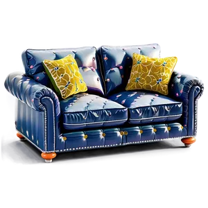 Sofa With Detailed Stitching Png 92 PNG image