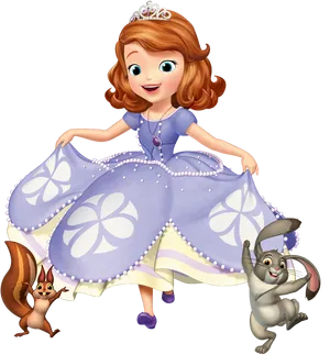 Sofia The First With Animal Friends PNG image