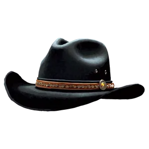 Soft Black Cowboy Hat PNG 70
