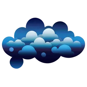 Soft Blue Gradient Clouds Png Ear PNG image