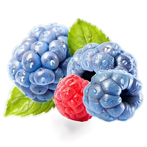 Soft Blue Raspberry PNG Wst PNG
