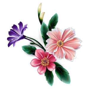 Soft Color Corner Flower PNG 06272024 PNG