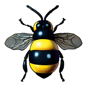 Soft Colored Bee Png 06252024 PNG image