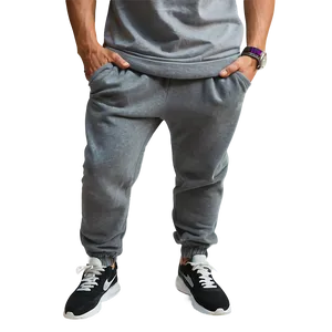 Soft Grey Sweatpants PNG 29