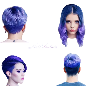 Soft Lavender Hair Aesthetic Png Pcf PNG image