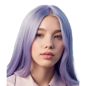 Soft Lavender Hair Aesthetic Png Ugr82 PNG image