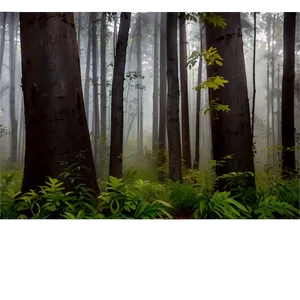 Soft Misty Forest PNG 06252024
