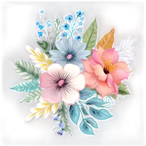 Soft Pastel Floral PNG 68 PNG