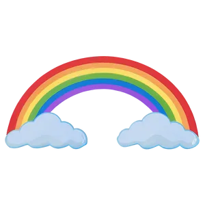 Soft Pastel Rainbow With Clouds PNG 37 PNG