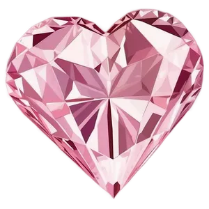 Soft Pink Diamond Heart Graphic Png 06282024 PNG image