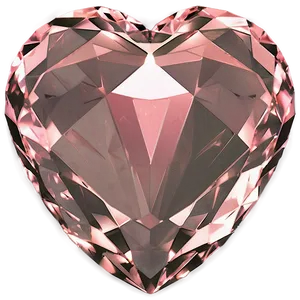 Soft Pink Diamond Heart Graphic Png 69 PNG image