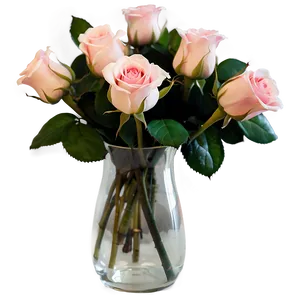 Soft Pink Roses Arrangement PNG Wfu42 PNG
