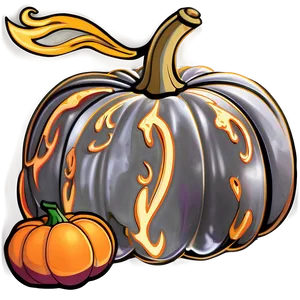 Soft Pumpkin Outline Rendering PNG 06202024 PNG