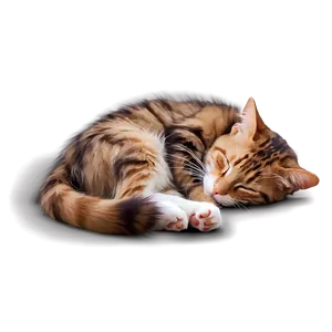 Soft Sleeping Cat PNG 06252024 PNG