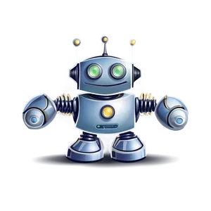 Soft-styled Robot Illustration Png 06272024 PNG image