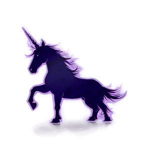 Soft Unicorn Silhouette PNG Asl12 PNG