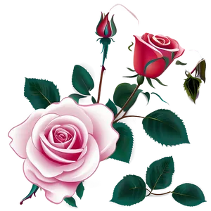Soft Vector Rose Background PNG 14 PNG