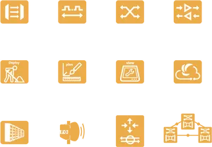 Software Development Icons Set PNG image