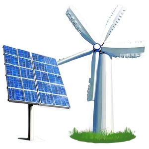 Solar And Windmill Hybrid Png 05242024 PNG image