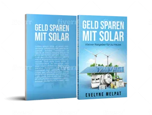 Solar Energy Savings Guide Book Cover Mockup PNG image