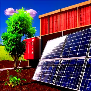 Solar Panel Cooling System Png Ddj PNG image