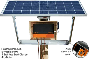 Solar Panel Installation Kitwith Adjustment Guide PNG image