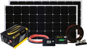 Solar Panel Kitwith Inverterand Accessories PNG image