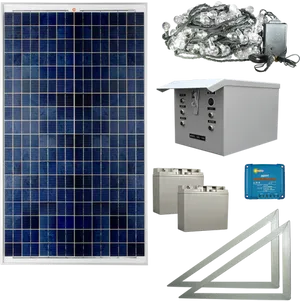 Solar Panel System Components PNG image