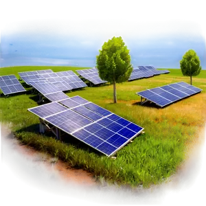 Solar Panels In Field Png 05252024 PNG image