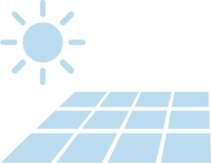 Solar Panelsand Sun Icon PNG image