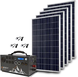 Solar Power System Components PNG image