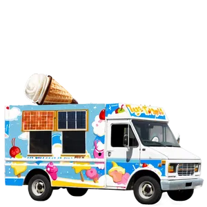 Solar-powered Ice Cream Truck PNG 06122024 PNG