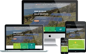 Solar Solutions Responsive Website Mockup PNG image