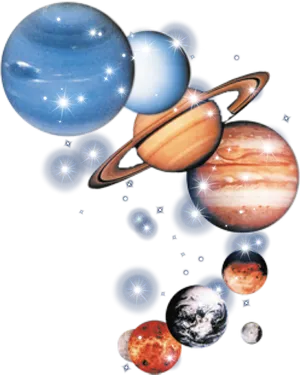 Solar_ System_ Planets_and_ Stars PNG image